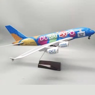 Airplane Model 47CM with Wheels with Lights Airplane A380 Painter Ornaments