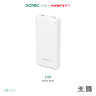 MOFIT F10 PowerBank 10000mAh พาวเวอร์แบงค์ จ่ายไฟช่อง USB เท่านั้น พาวเวอร์แบงค์  น้ำหนักเบา พกพาสะด