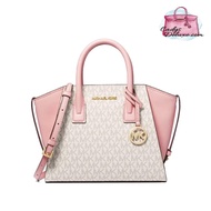 (PLEASE CHAT BEFORE PURCHASE)NEW MICHAEL KORS 35F1G4VM2B AVRIL SMALL LOGO TOP-ZIP SATCHEL IN PINK PO