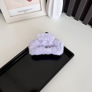 Jedai Rambut Bulu Persegi Model Kotak Korean Style Jepit Rambut Wanita Bulu Halus Jepit Rambut Polos