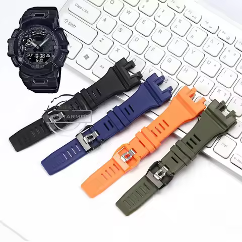 Natural Resin Strap Suitable for Casio GBA-900 Series Men's Watch Band Sports Waterproof Replacement