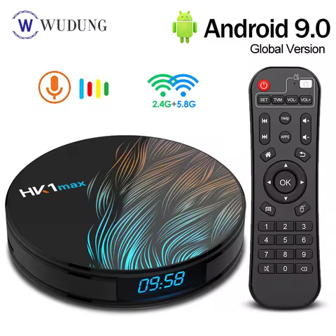 HK1 MAX Smart TV Box Android 9.0 2.4G/5G Wifi RK3318 Quad-Core BT 4.0 Set Top Box 4G 32G 64G 4K HD S