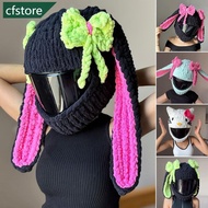 CFSTORE Motorcycle Helmet Covers Helmet Plush Bow Rabbit Ears Decorations Motocross Full Face Off Ro