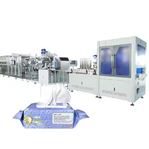 Automatic Wet Wipes Machine Face Tissue Towel Wet Wipes Diaper Napkin Wet Tissue Bag Making Pillow S