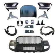 Maictop Car Accessories Conversion Modellista Bodykit for Ford Ranger T6 to Raptor Facelift Front Re