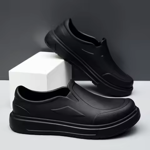 Men Chef Shoes Outdoor Safety Shoes Waterproof Comfortable Walking Shoes Non Slip Slip Nursing Shoes