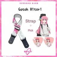 Bocchi the Rock Anime Strap for Acoustic/Electric Guitar & Bass Anime Design Unisex Libreng Picks