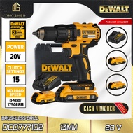 DEWALT DCD7771D2 20V 13mm Cordless Brushless Drill Driver With 2pcs Batteries & 1pc Charger ( DCD777