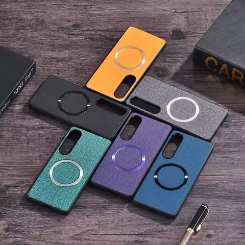 Magsafe Fabric Cloth Case for Sony Xperia 1 VI Wireless Charging Phone Case Cover Sony Xperia 5 VI F