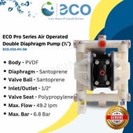 ECO Pro Series Air Operated Double Diaphragm Pump (AODD Pump) ECO-050-PV-XX (1/2") Non-Metallic Diap