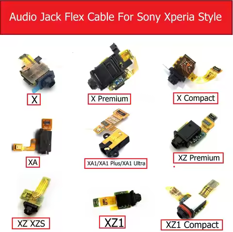 Audio Jack Flex Cable For Sony Xperia X/X Compact/X Performance/XA/XA1/XA1P/XA1 Ultra/XZ Premium/XZ/