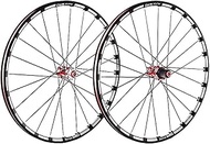 Wheels Mountain Bike Wheelset Bicycle Rim V Brake MTB Wheels Bolt On Solid Shaft Hub (Color: Black 1pc