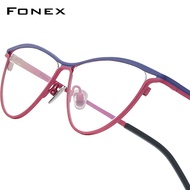 FONEX Titan Gọng kính thời trang nữ thiết kế thương hiệu Mắt Mèo Kính mắt bướm Cateye siêu nhẹ chất 