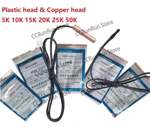 20pcs/lot Air Conditioner Tube Sensor 5K 10K 15K 20K 25K 50K100k Temperature sensing probe
