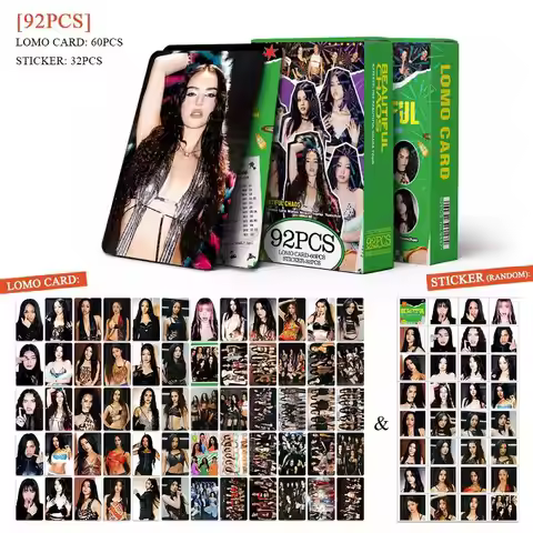 92PCS KATSEYE Beautiful Chaos Album Photo Cards Set with Stickers - Manon Daniela Lara Idol LOMO Col