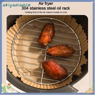 AKIYAMAMIO Cooking Rack, 304 Stainless Steel Round Square Air Fryer Rack, Durable Thicken With Foot 
