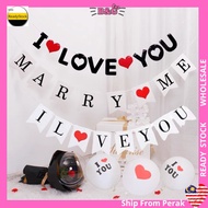 I Love You Marry Me Just Married Banner Paper Wedding Propose Party Birthday Car boost Decoration Ph