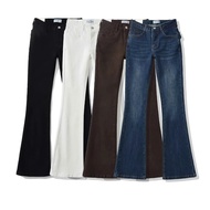 (Medium low waist 259) Classic medium flared low-waisted jeans 4 colors short bottom low bottom low 
