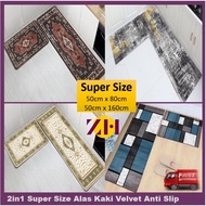 Zh Super Big Kitchen Mat 2 pcs Kitchen Floor Mat Kitchen Foot Mat Large Size Foot Mat Large Kitchen 