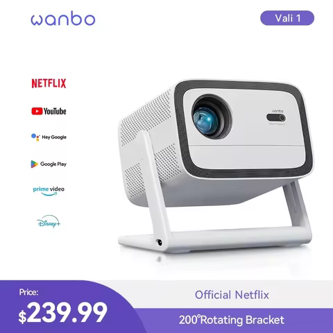 Wanbo Vali 1 4k Portable Projector 900ansi Android TV11.0 Home Theater Projectors Beamer Projetor Wi