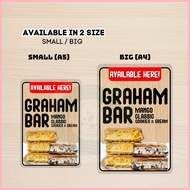 ❡ ⊙ ✎ Laminated - Graham Signage l Graham Bar Signage l Graham Balls Signage