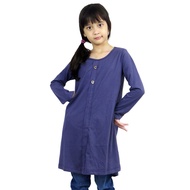 AQEELA Kids Button Top- Dark Blue (ak305h)