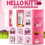 Hello Kitty 12 Cube Corner Diy Multipurpose Wardrobe Cabinet Clothes Storage Organizer Almari Baju C