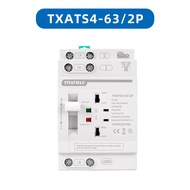 Taxnele Din Rail 63A ATS Dual Power Automatic Transfer Switch Electrical Selector Switches Uninterru