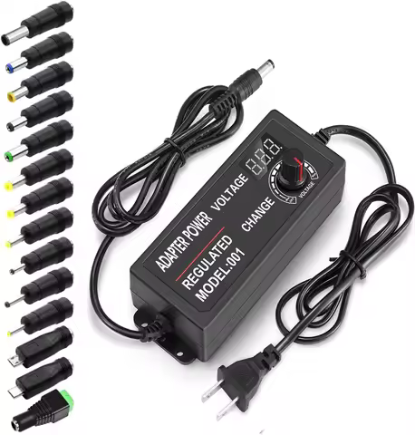 3V-12V 5A 60W Adjustable Power Supply Variable DC 3V 5V 9V 12V Universal AC/DC Adapter 100V-240V AC 