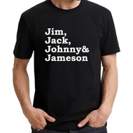 JIM JACK JOHNNY JAMESON (UP TO 7XL) Drink Alcohol Whiskey Slogan Statement Funny Fun Parody UNISEX T-SHIRT