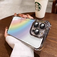 3 in1 Rainbow Case For Oppo Reno 10 10pro 9 9pro1111f 11pro 12 12pro12f Phone Case Soft Anti fall pr