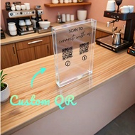 Custom QR Code Sign, Personalized Small Business Social Media QR Sign, Customize QR Codes To Directl