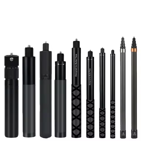 Invisible selfie stick for GoPro 13, 12, 11, 10, 9, 8, Insta360 X5, X4, X3, X3, X2, 1/4" action came