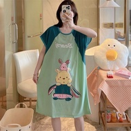 New Disney Cartoon Sleepwear Pajama Duster Dress For Women Pajama Plus Size Pambahay