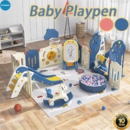 aoopper Baby Playpen Baby Fence Children's Game Folding Baby Playpen Toddler Safety Fence Playard Ba