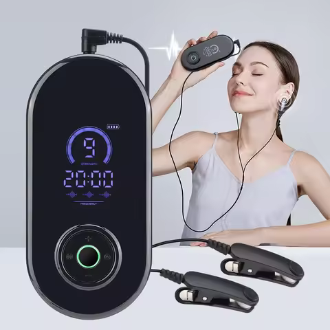 CES Microcurrent Sleep Aid Device for Relieving Insomnia 9-speed 3-mode Electric Ear Clip Fast Sleep