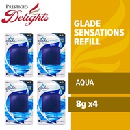 Glade Sensation Serenity Aqua Refill 8g Bundle of 4