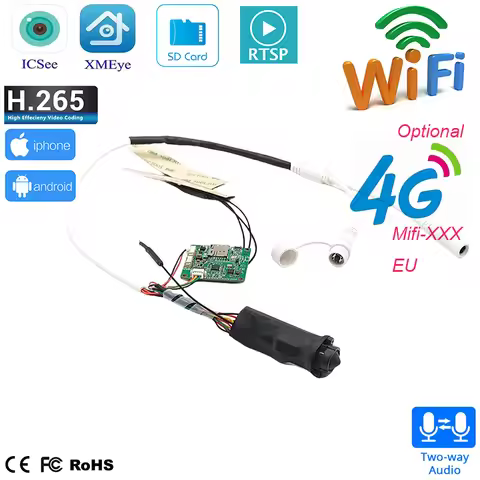 Super Mini DIY 3G 4G LTE Sim Card Camera Wifi Network Security 3MP IPC Home RTSP Cloud TF Card slot 