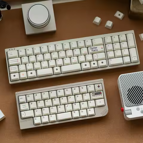 FBB Keycaps T52 Minimalist Braun Wind Sublimation Keycaps Customized Mechanical Keyboard DIY Milk Wh