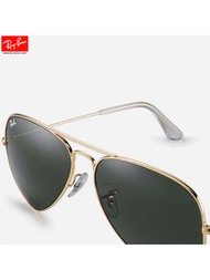 แว่นตา Ray-Ban คลาสสิกทรงเหวี่ยงหยดน้ำกรอบโลหะเลนส์แก้ว แว่นตาที่มีประโยชน์ แว่นแฟชั่นเหมาะสำหรับเป็