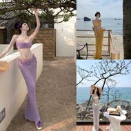 「ADELIA」Bikini Set with Sexy Mesh Dress Beach Outerwear SP163