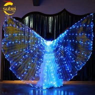 SUBEI1 Belly Dance Wings Luminous Fluorescent Shows Party Performance Costume