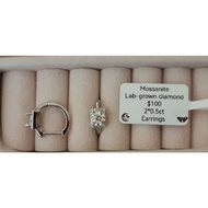 2*0.5ct Hoop Earrings Lab-grown diamond, Mossanite with GRA card and certificate