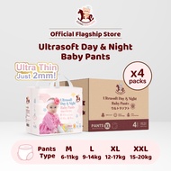 [Bundle of 4] Iconic Babycare Ultrasoft Day & Night Baby Diaper Pants M192/L176/XL152/XXL128