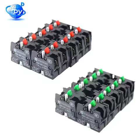 XB2 Contact Blocks for Push Button Switch 10A Silver/Brass Contacts ZB2-BE102C (NC)/ZB2-BE101C (NO) 
