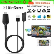 MiraScreen K6 2.4 Ghz Wireless HDMI Device connects power to TV