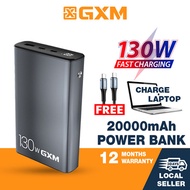 130W GXM PD Power Bank 20000mAh Type C Fast Charge Rapid Charging Laptop Phone Tablet Powerbank