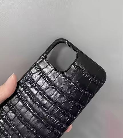 For iphone 14 pro case Cowhide Leather 3D Crocodile Case for iPhone 16 Plus 15 14 13 12 Pro Max 11 X