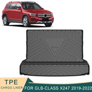 For Mercedes-Benz GLB-Class X247 2019-2022 Car Cargo Liner All-Weather TPE Trunk Mats Waterproof Boo