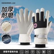 秋冬季手套 滑雪手套 保暖男女戶外騎行觸屏加絨防寒防水手套（平行進口）（快遞送貨上門）